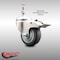Service Caster 3 Inch 316SS Thermoplastic Rubber Swivel 10mm Stem Caster Total Lock Brake SCC-SS316TSTTL20S314-TPRB-M1015 - alternate 2